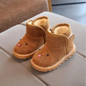 

New Arrival Winter Cartoon Cat Shoes for Girls Plush Toddler Boy Boots Kids Keeping Warm Baby Snow Boots Children Shoes