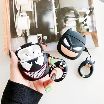 

Marvelous Avengers Hulk Batman Super Man Venom Iron Man Spider Man Thor Action Figure for Apple AirPods 12 Case Protective Cover