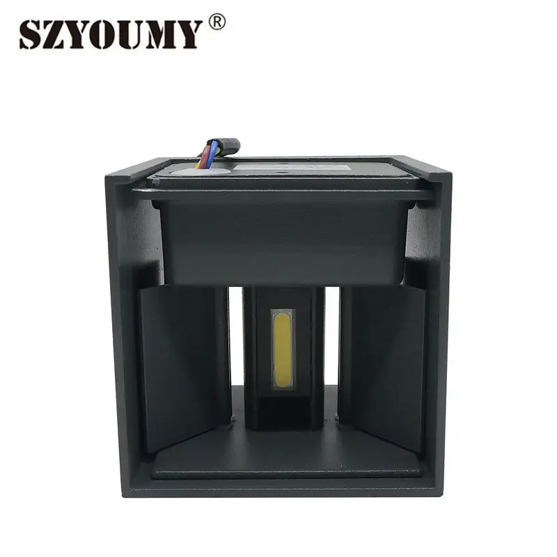 SZYOUMY 7 Вт 12 Вт COB светодиодный настенный светильник IP65 Регулируемый поверхностный монтаж наружный куб светодиодный настенный светильник вверх и вниз лампа