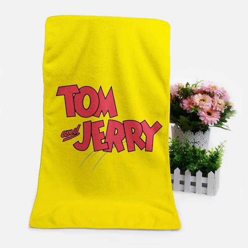 IVYYE 1PCS Tom and Jerry Fashion Customized Anime Bath Towels Handkerchief Soft Face Towel Cartoon Washcloth Unisex NEW