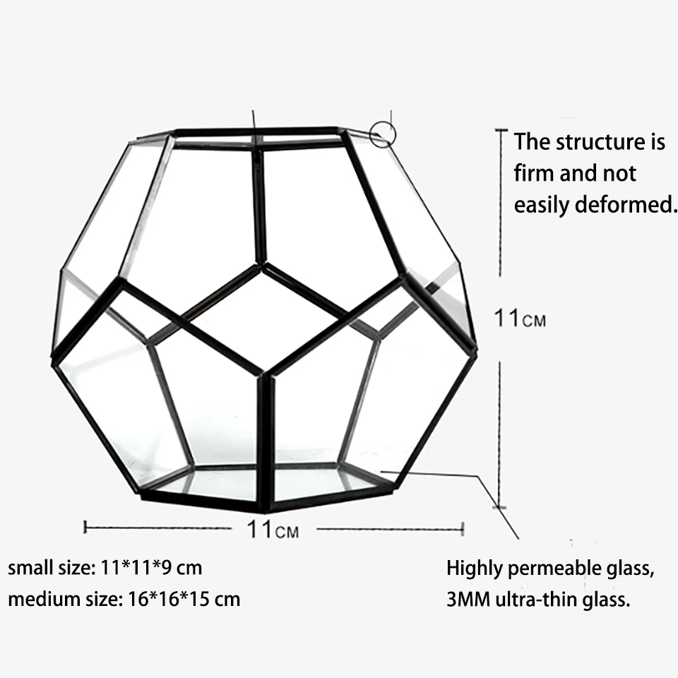 Полихедрон стеклянный цветочный горшок для суккулентов геометрический Террариум контейнер плантатор для орхидеи Садоводство для подоконника настольное, для выставки