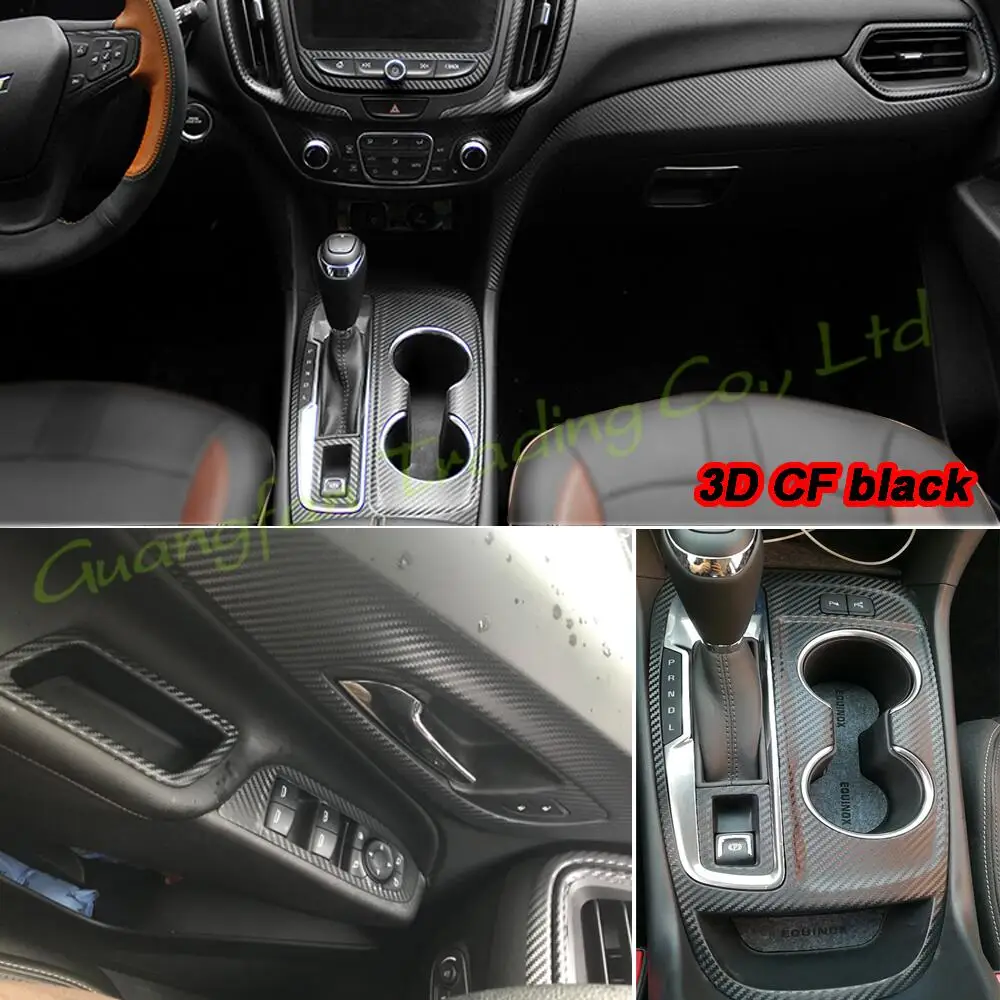

Для Chevrolet Equinox 2017-2021, автомобильный Стайлинг 3D/5D, углеродное волокно, интерьер автомобиля, центральная консоль, цветной молдинг, наклейки, нак...