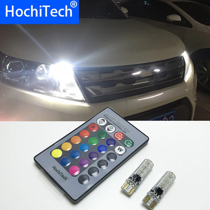 Для skoda octavia 2 a7 a5 fabia rapid yeti superb Canbus светодиодный RGB T10 лампы s Габаритные огни с