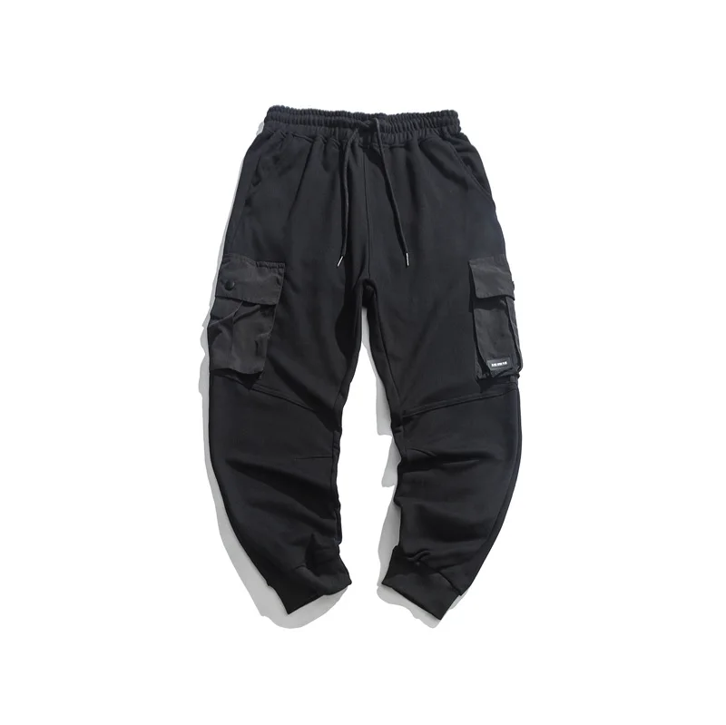 

Yi dao Vintage Autumn Students Knit Athletic Pants Men's Japanese-style Retro Street Fashion Multi-pockets Workwear Casual Pants