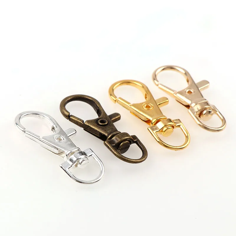 

10pcs 35x15mm Lobster Clasp Clips Key Hook Keychain Split Key Ring Jewelry Findings Clasps Keychains Making DIY Craft Accessory