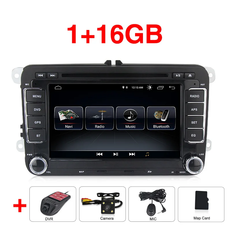 NaviFly самый популярный Android 9 Автомобильный dvd Радио для VW golf 5 6 passat b6 Skoda Octavia/Fabia/Rapid/Yeti/Superb Автомобильный gps navigaton - Цвет: 1G add dvr camera