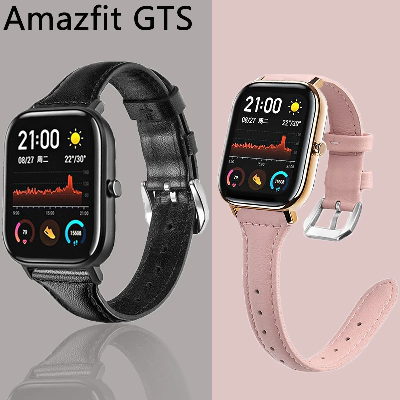 Кожаный ремешок на запястье для xiaomi huami amazfit GTS 2 /Bip S ремни Смарт часы браслет