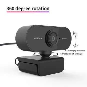 

Full HD Gaming Web cam 1080P Webcam USB Mini Computer Camera Built-in Microphone Flexible Rotatable for Laptops Desktop