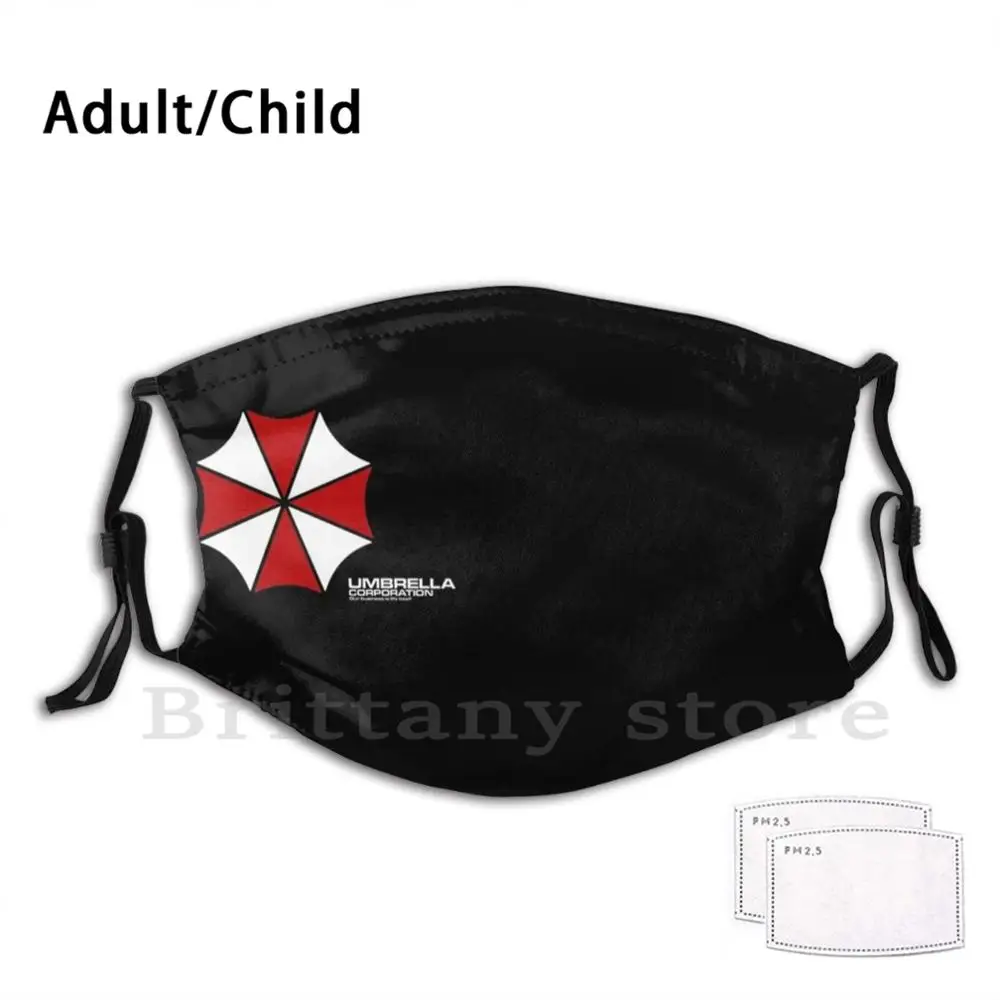 

Umbrella Corporation Funny Print Reusable Pm2.5 Filter Face Mask Umbrella Corporation Biohazard Zombies Umbrella Zombie Jill