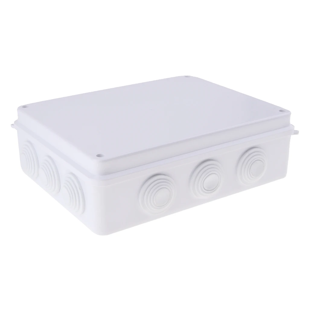 Electronic Equipment Enclosure Box, 10'x 7.8' x 3.1', Non-Metallic, Waterproof Screw Junction Plastic   Case