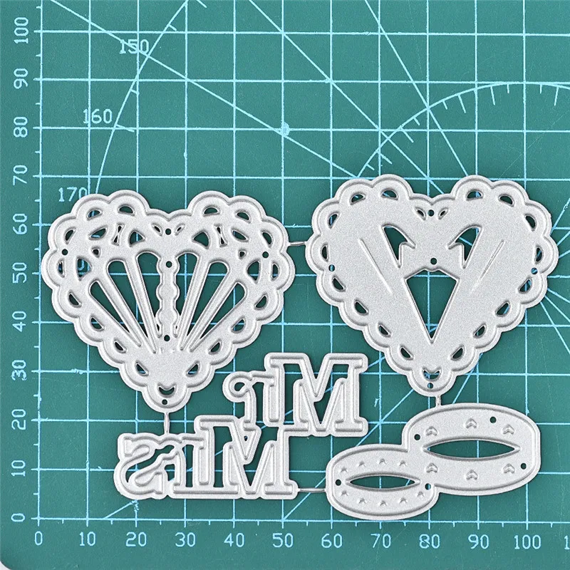 

Naifumodo Heart Dies Ring Metal Cutting Dies New 2019 for Card Making Scrapbooking Dies Embossing Stencil Wedding Dies