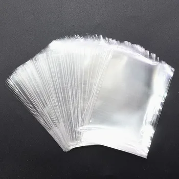 

100Pcs 4-Size Transparent Clear Plastic Bag Flat Open Top Lollipop Candy Cookie Cello Gift Bag NO Self-adhesive Pack Party Favor
