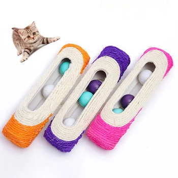 

Long Roller Cat Scratch Foot Protection Board Pet Toy Sisal Furniture Protection Cat Tree Climbing With Three Ball cat tower
