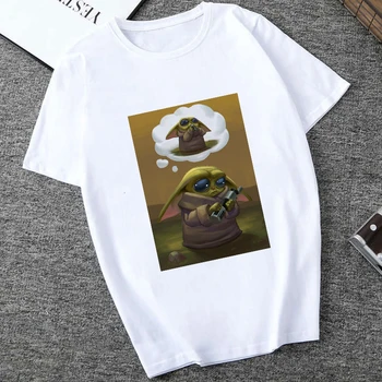 

Showtly 2019 Wars TV Series T shirt Mandalorian Baby Yoda Sweatshirt Men/Women Star 90S Science Fiction Movies Tee Tops