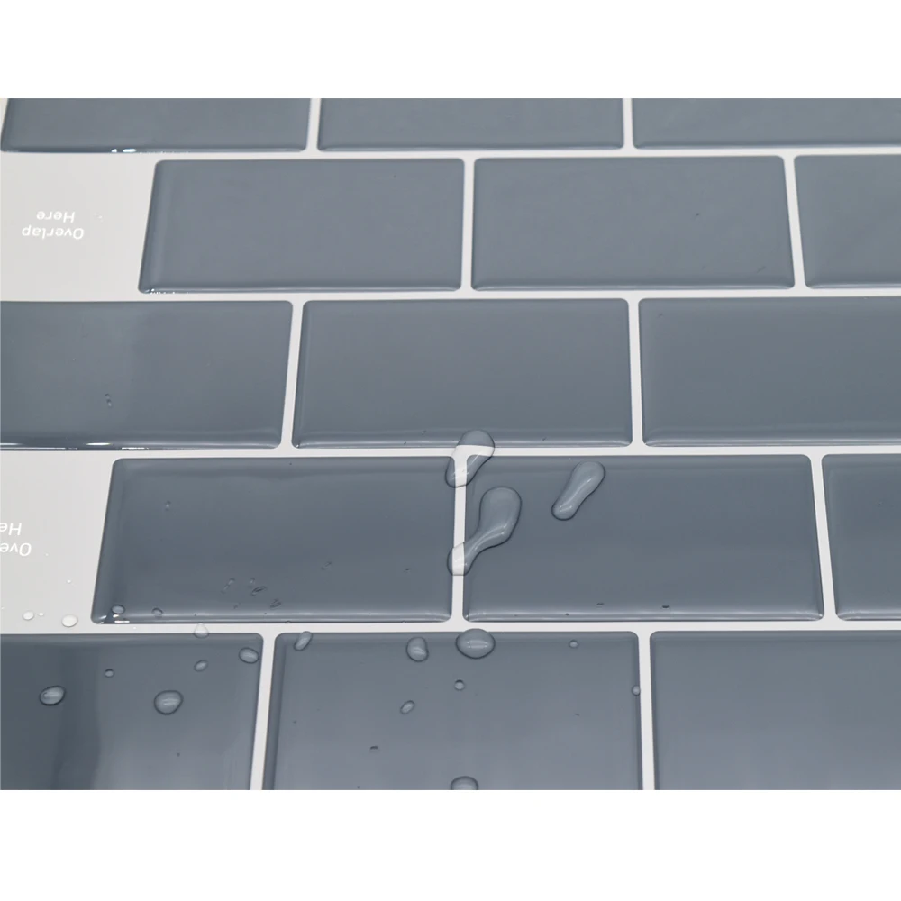 Натуральные камни метро 3D наклейки на стену серый цвет Декор кухня и ванная комната плитка 12x12 дюймов Декор ТВ фон водонепроницаемый