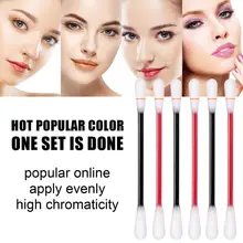 

JAYSUING 20Pcs/Box Liquid Lipstick Long-lasting Charming Plastic Cotton Swab Lip Glaze Creative Non-fading Lip Glaze for Outdoor