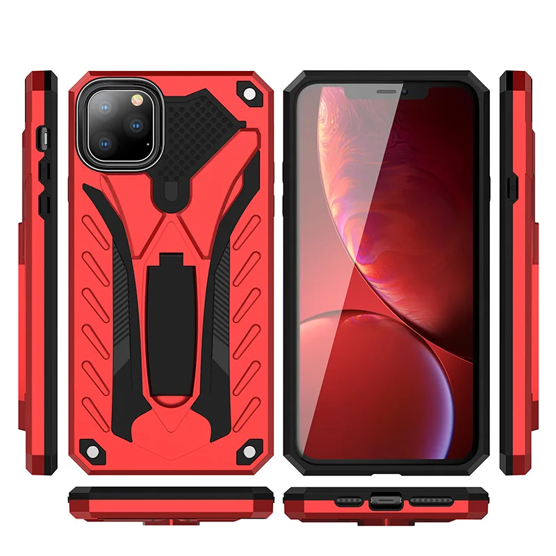 Для iphone 11 11pro 11 pro Max Phantom Knight stealth кронштейн ТПУ Мягкая оболочка+ Твердый чехол из поликарбоната чехол для телефона