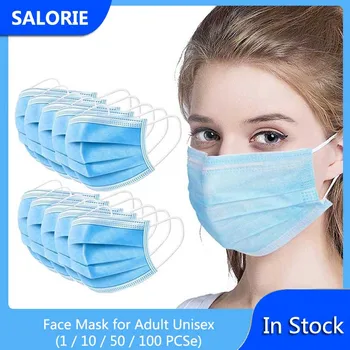 

Face Mask Fashion for Women Men Adult Mouth Cover Mask with Earmuff Disposable Protection Filter Masks Personal Health Care