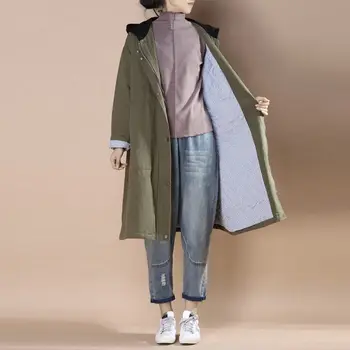 

It Has The Wind-proof Profile Of The Windbreaker and The Warmth Of The Cotton Jacket Hooded Casual Warm Quilted Coat Women f2270