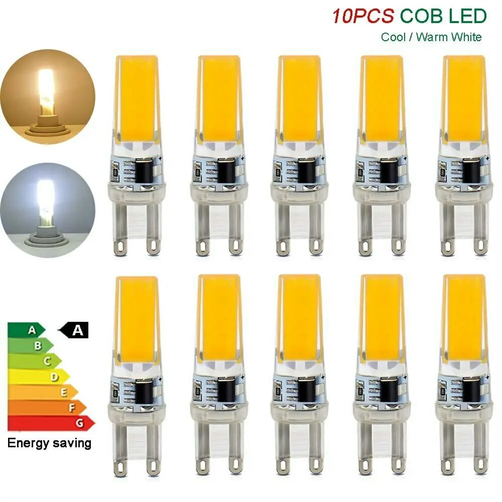 10 x G9 светодиодный COB лампы 5W чип с регулируемой яркостью капсула 220V Холодный