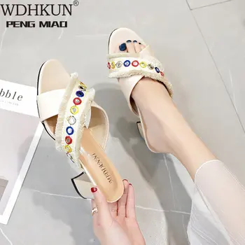 

Women Sandals 2020 Ladies Summer Slippers Shoes Women High Heels Sandals Fashion Rhinestone Summer Shoes Women Zapatos De Mujer