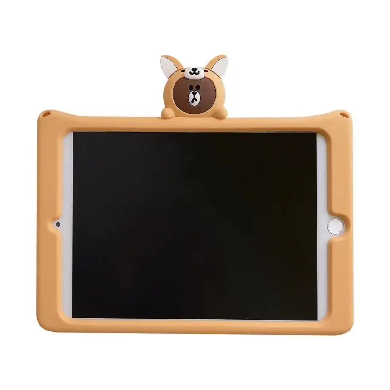 Для iPad 2/3/4 Air 1/Air 2/Pro 9,7 Дети чехол с рисунком милого мишки Обложка для iPad 9,7 чехол Mini 1/2/3/4/5 силиконовая подставка Funda+ ремень