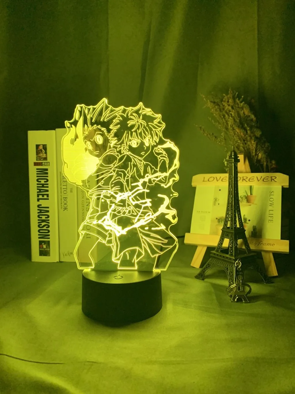 3d лампа Аниме Драконий жемчуг Охотник Гон и хоть рисунок ночной Светильник для ребенка Украшения в спальню светильник вентиляторы Подарочное цветное детское светодиодный ночной Светильник
