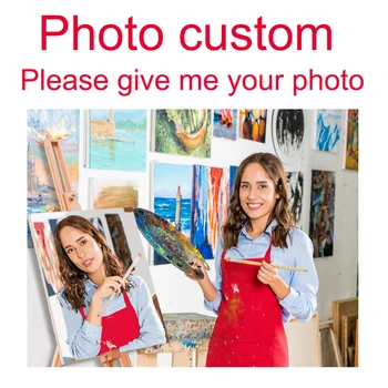 

Personality Photo Customized DIY Painting By Numbers Picture Drawing Coloring by Numbers Acrylic with frame