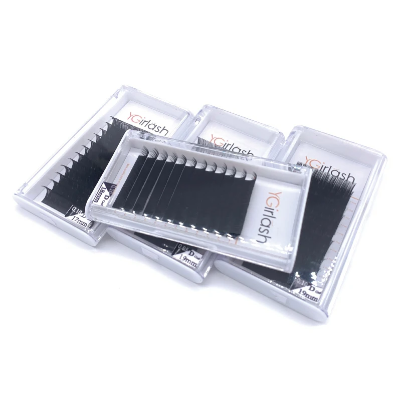 

YGirlash русский 17 18 19 20 мм индивидуальный удлинитель ресниц натуральный мягкий искусственный трафарет ручной работы