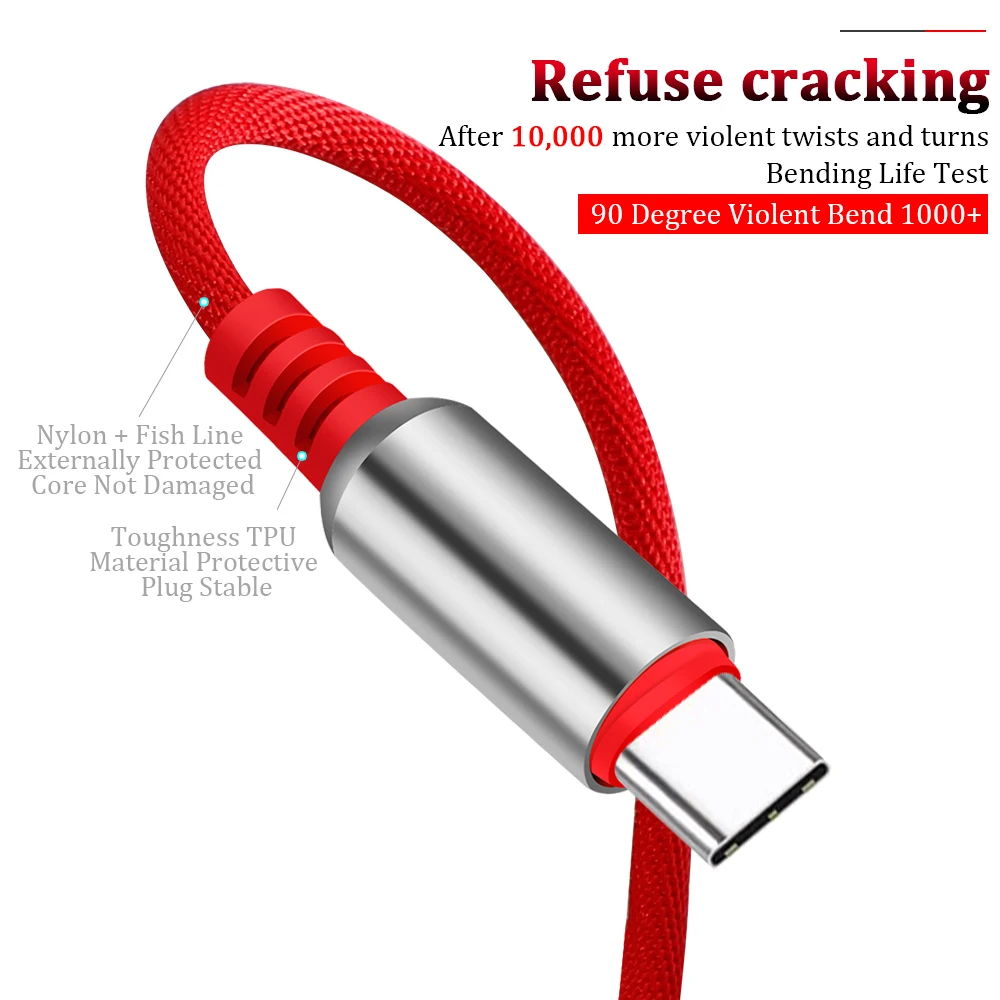 Micro usb type C кабель для быстрой зарядки для samsung A50 S7 Redmi Note 7 Pro Быстрая зарядка type-C зарядное устройство для мобильного телефона USB C кабель