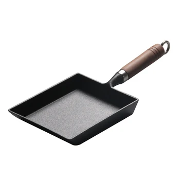 

Frying Pan Tools No Coating Mini Japanese Style Rectangle Heat Resistant Cast Iron Non Stick Kitchen Tamagoyaki Omelette