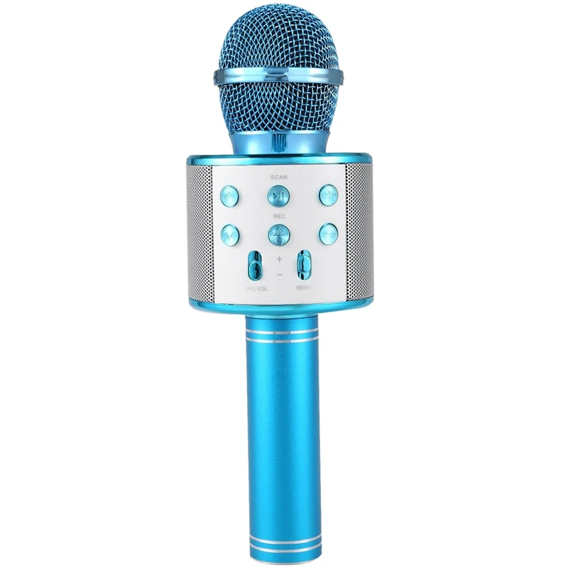 JABS беспроводной микрофон для караоке портативный Bluetooth мини домашний KTV для воспроизведения музыки и пения динамик плеер селфи телефон ПК - Цвет: Blue