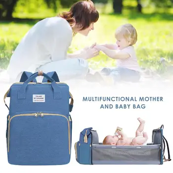

Portable Diaper Bag Folding Baby Travel Large Backapack Baby Bed Diaper Changing Table Pads For Mom Dad Baby