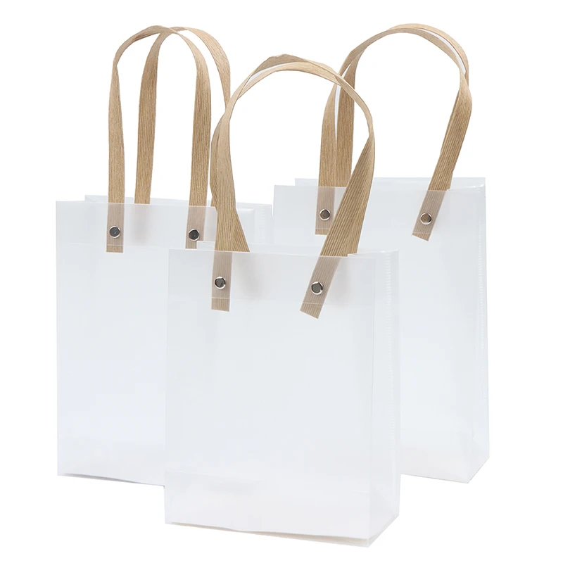 

1 шт. Прозрачная ПВХ матовая полипропиленовая Сумочка подарочная упаковка конфеты Подружка невесты свадебный сувенир цветок Новогодний подарочный пакет сумки для покупок