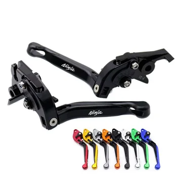 

For Kawasaki Ninja 650R/ER-6F 2017 CNC Aluminum Extendable Folding Brake Clutch Lever Logo Ninja