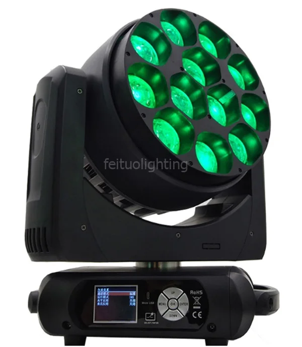 E-2/лот с Чехол Guangzhou pixel 12x40w led zoom wash луч движущаяся головка dmx сценический светильник