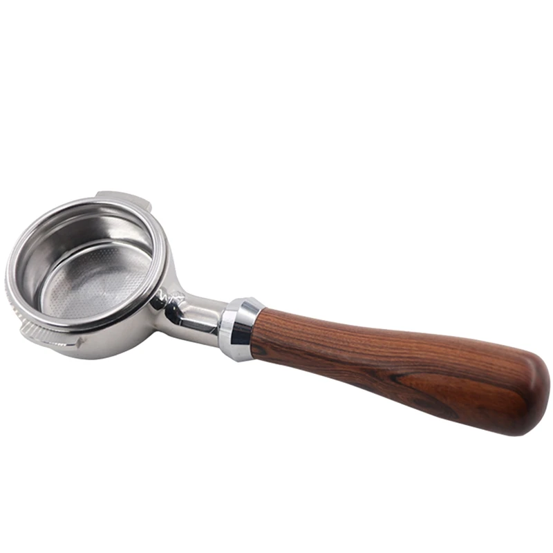 58Mm Stainless Steel Coffee Machine E61 No Base Filter Bracket Bottomless Handle Spoon Wooden Professional | Дом и сад