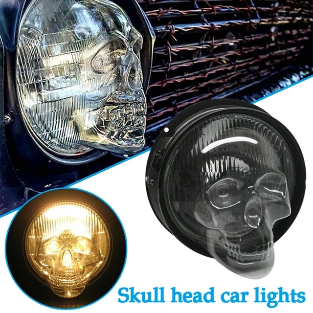 Skull Headlight Covers for Car Truck Auto Decorative Protective Head Lamp Cover Accessory 1