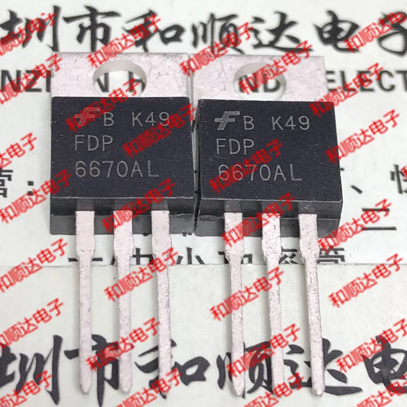 

10 шт. FDP6670AL TO-220 30V 80A