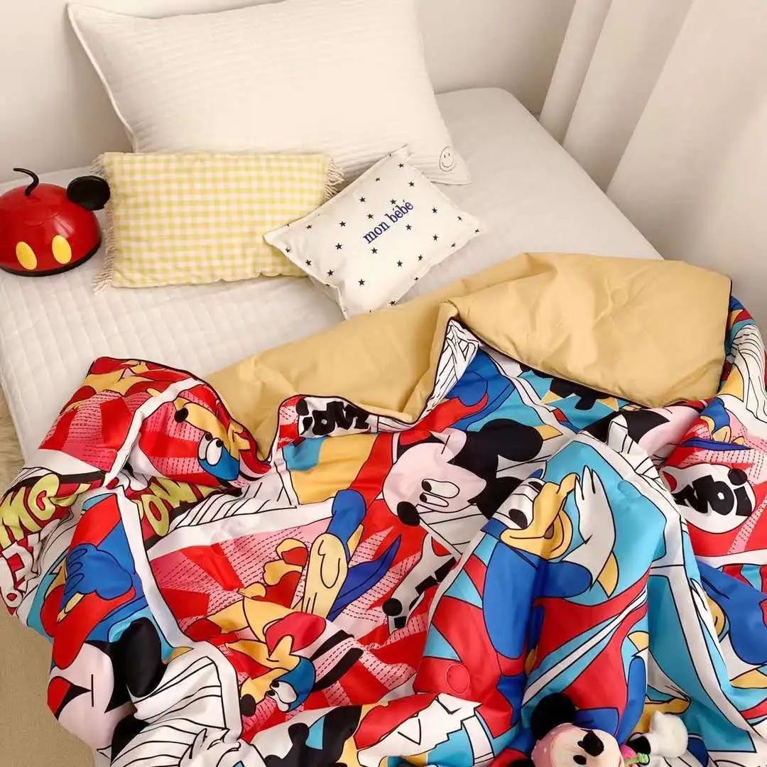 Disney Микки Минни Маус мультфильм одеяло Дональд Дак одеяло тонкое стеганое одеяло для девочек и мальчиков детская кровать дома Спальня украшение