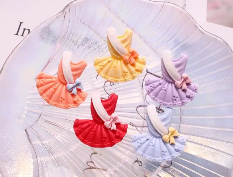 Kawaii Resin New Ballet Shoes/ Dance dress Miniature Art Flatback Cabochon DIY Hair Clip/Craft Decoration