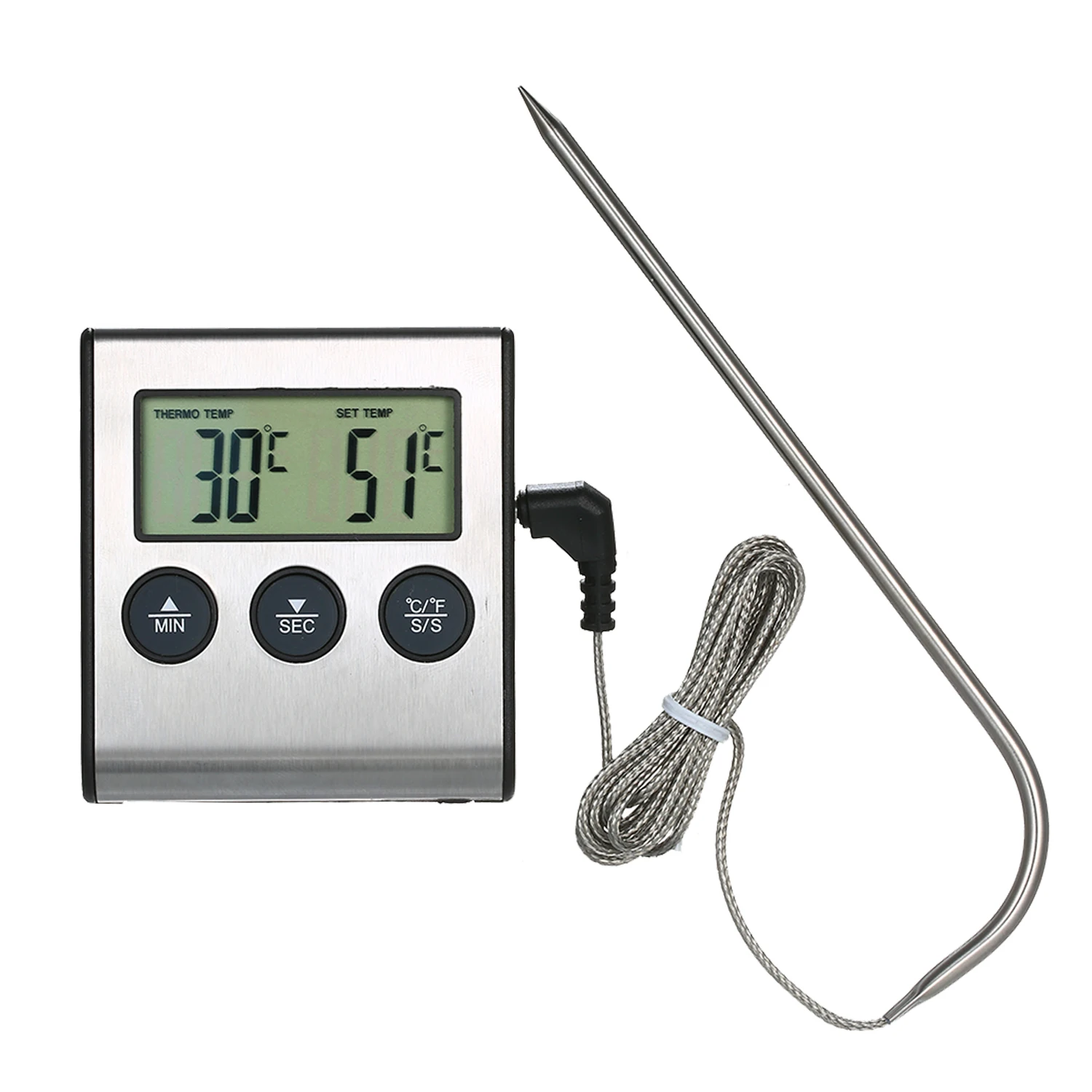Digital Food temperature controller for BBQ Food Cooking Thermometer BBQ Grill Thermometer Food Thermometer with Alarm Timer