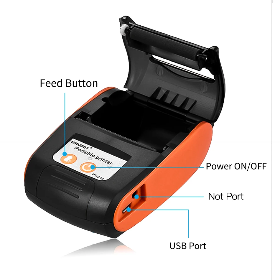 Pаспродажа Бесплатный SDK 58 мм Портативный Мобильный Bluetooth принтер беспроводной Bluetooth мини термопринтер Поддержка Android iOS Телефон