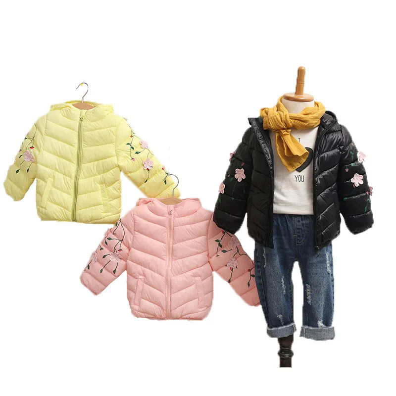 2018 модное зимнее пальто для девочек теплая детская одежда с капюшоном маленьких