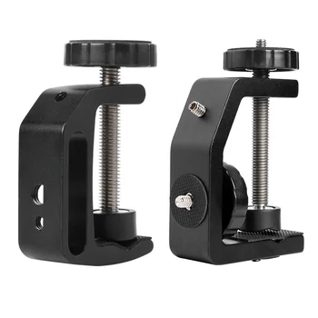 Billig VODOOL Schnalle Basis Vertikale Oberfläche Mount Adapter Schreibtisch Clamp Halterung Kamera Lampe Flash Fest Halter Für Fotografie Live Studio