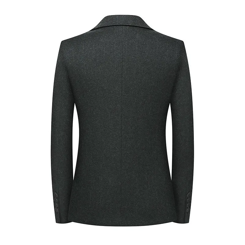 Europe Men Solid Line Blazers Wool Regular Full Sleeve Blazer Jacket Smart Casual Business Suit Male Fashion Slim Fit Coat Green Europe Men Solid Line Blazers Wool Regular Full Sleeve Blazer Jacket Smart Casual Business Suit Male Fashion Slim Fit Coat Green