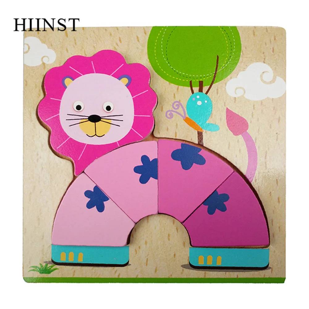 P HIINST пазл, игрушки для детей, деревянные пазлы с животными, обучающие игрушки для детей, транспорт, раннее развитие интеллекта, игрушки - Цвет: P