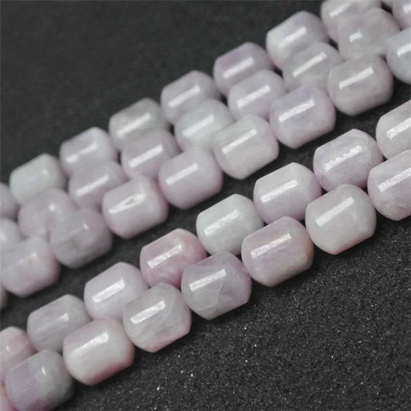 11-14mm Natural smooth Kunzite Cylindrical shape Stone Beads For DIY necklace bracelet jewelry making 15 