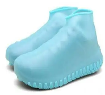 Силиконовая непромокаемая оболочка непромокаемая обувь оболочка уличная износостойкая и противоскользящая обувь оболочка для детей - Цвет: blue