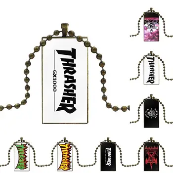 

Fashion Glass Cabochon Pendant Necklace With Women Steel Plated Statement Jewelry For Girls Wholesale Thrasher_header